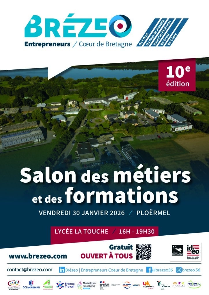 Forum des métiers et Formations Brézéo, le 30 janvier 2026 au lycée La Touche à Ploërmel de 16h à 19h30
